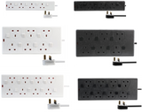 Switched Extension Lead Cable Electric Plug Socket UK Mains Power With Switches