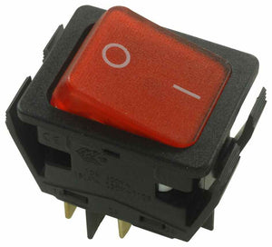 C6053ALNAE  ARCOLECTRIC  SWITCH, DPST, RED ILL, I/O, SPLASHPROOF